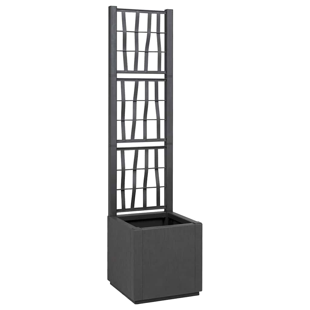 LAWOD Garden Planter Anthracite 36x36x140 cm Polypropylene - Design Hut