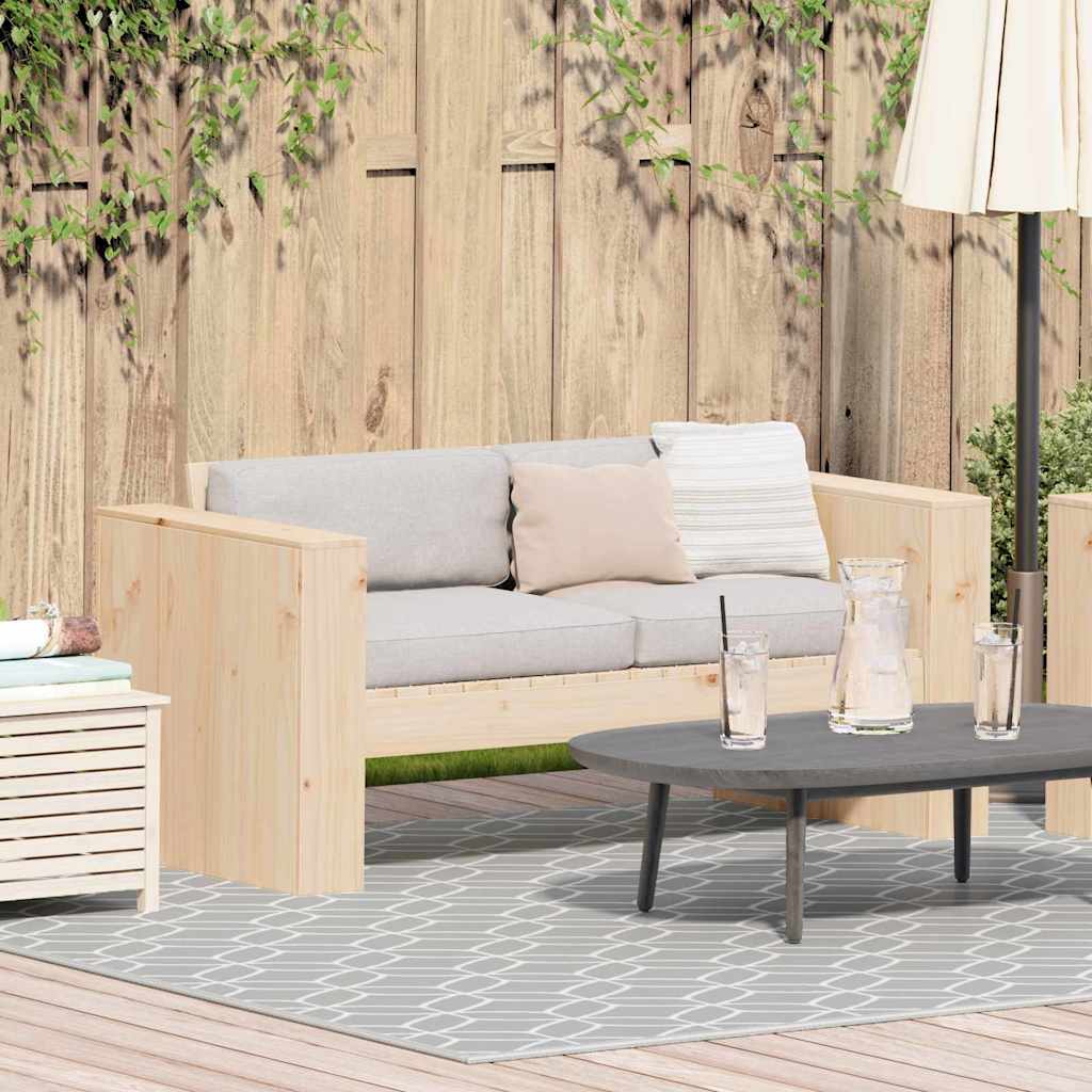 DRDALE Garden Sofa 134x60x62 cm Wooden - Natural - Charlotte Dunes