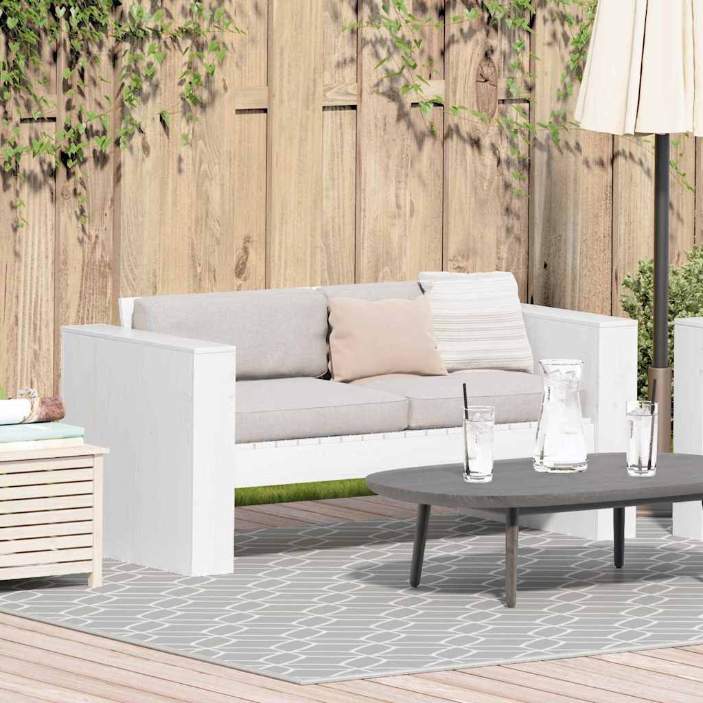 DRDALE Garden Sofa 134x60x62 cm Wooden - White - Charlotte Dunes