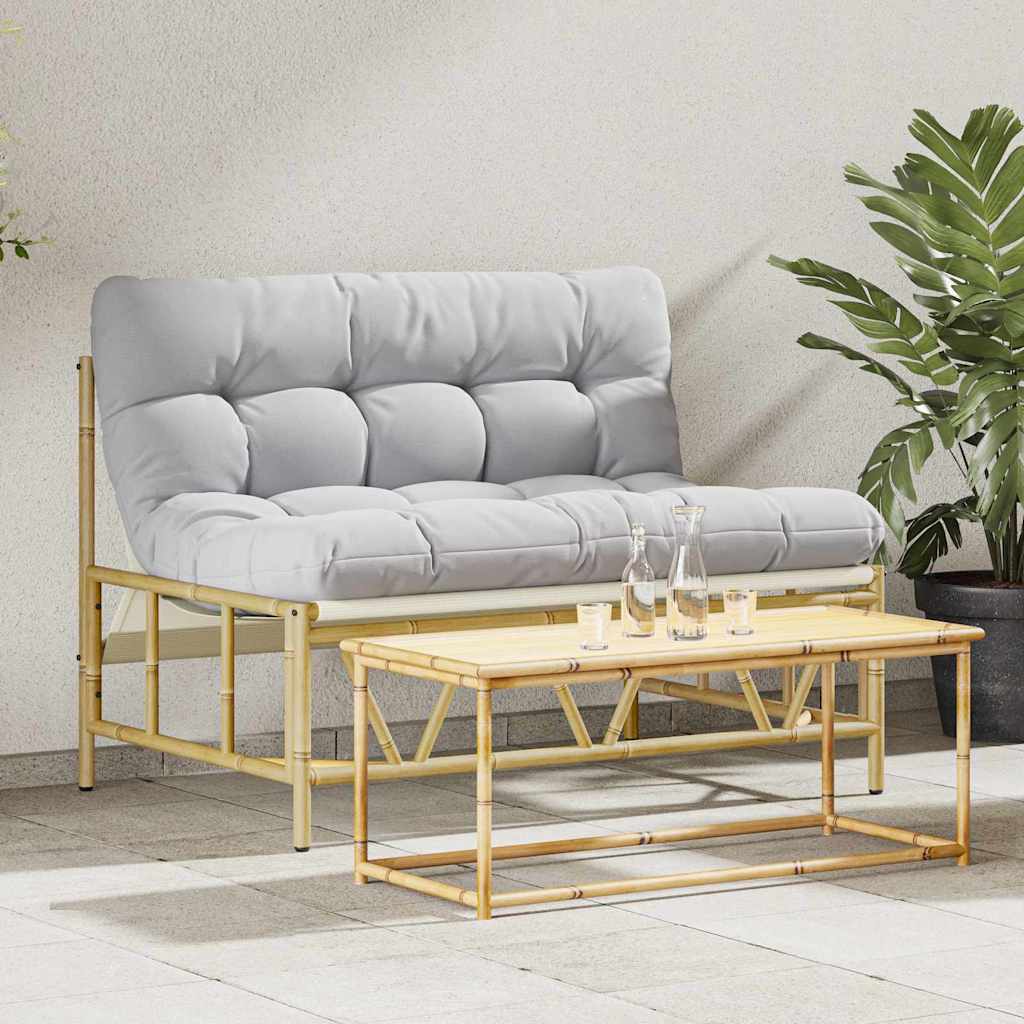 Garden Bench with Cushion 110x80x71 cm Steel - R and M Furniture