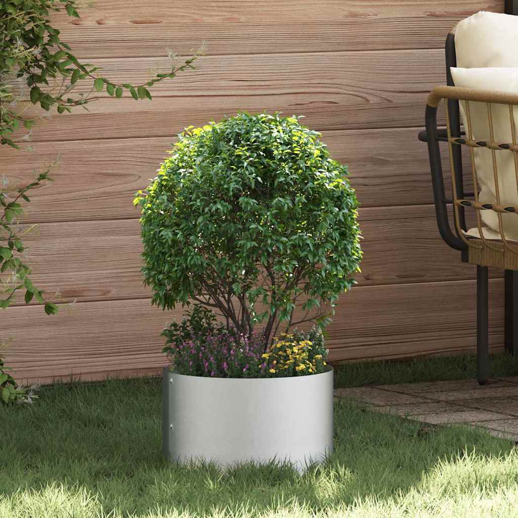 DASCOVE Planter Ring 30x30x20 cm Galvanised Steel - Silver - Design Hut