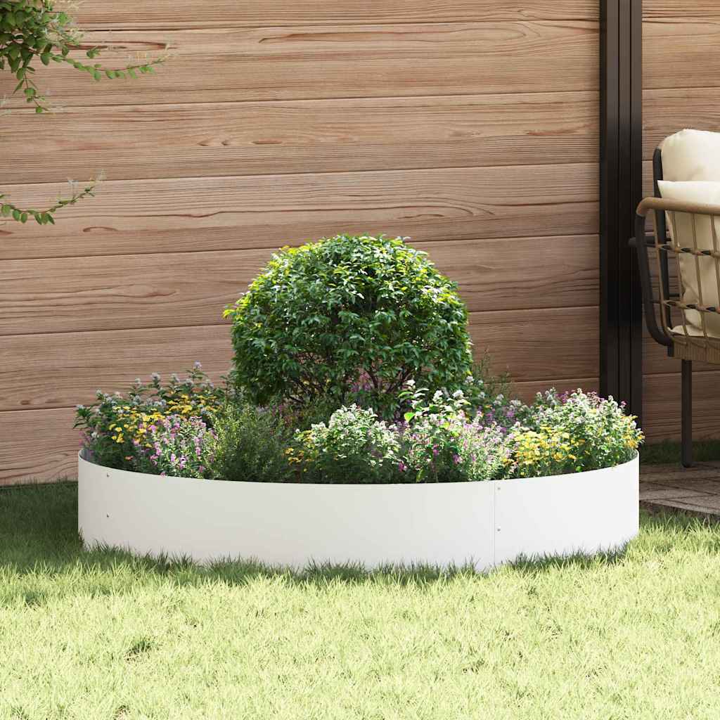 DASCOVE Planter Ring 120x120x20 cm Cold-rolled Steel - White - Design Hut
