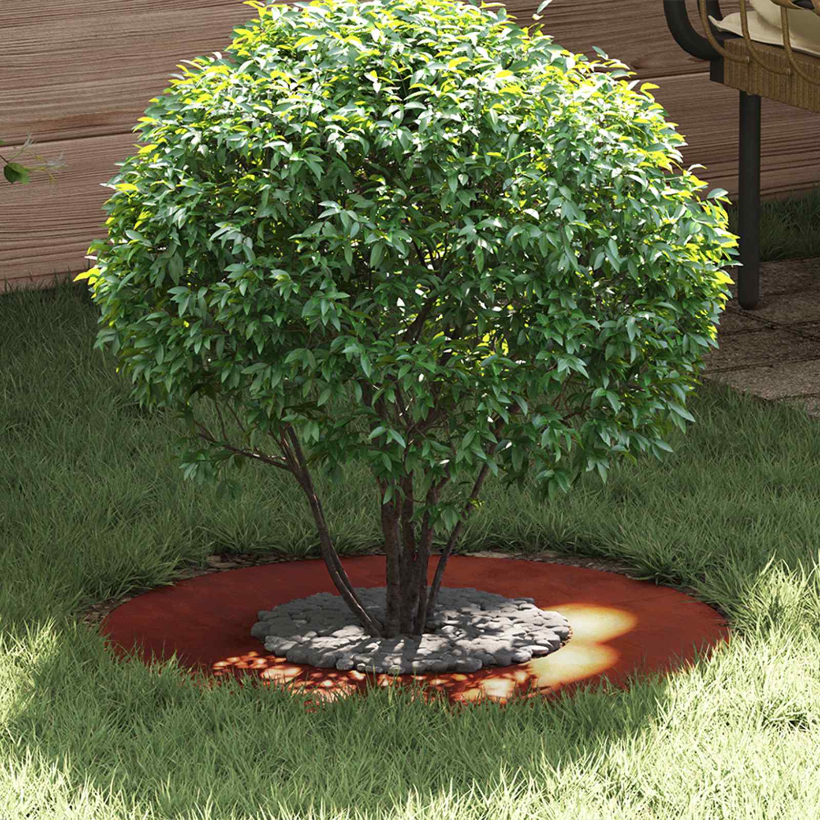 DASCOVE suitable for Flat Tree Ring Dia 30/60 cm Weathering Steel - Brown - Design Hut