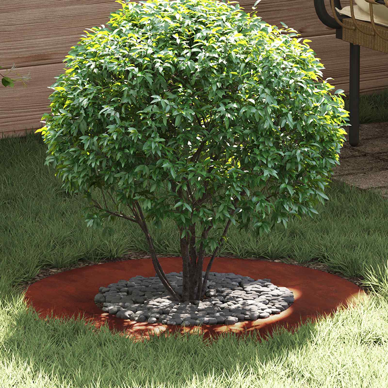 DASCOVE suitable for Flat Tree Ring Dia 40/70 cm Weathering Steel - Brown - Design Hut