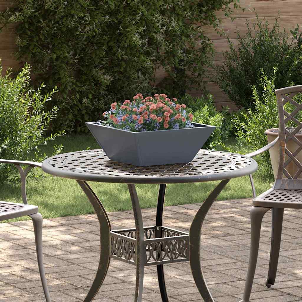 DRDALE Garden Planter Anthracite 40x40x15 cm Cold-rolled Steel - Design Hut