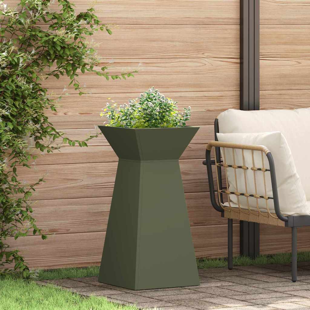 DRDALE Pillar Planter Olive 35x35x73 cm - Design Hut