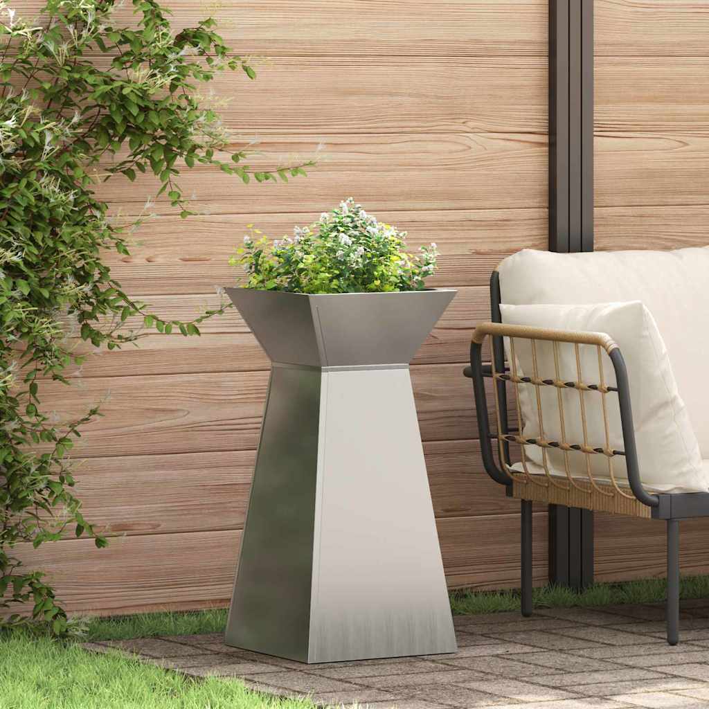 DRDALE Pillar Planter 35x35x73 cm - Silver - Design Hut