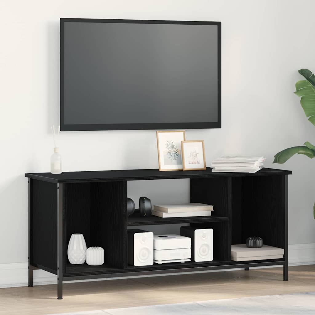 Black Oak Entertainment Centre Black oak Engineered wood, metal - Design Hut