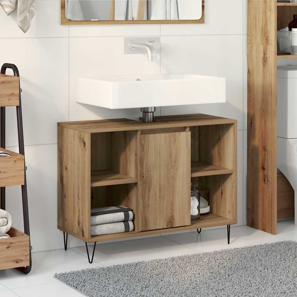 Vanity Unit Artisan Oak MDF Standard Vanity Unit Rectangular - Brittle & Co