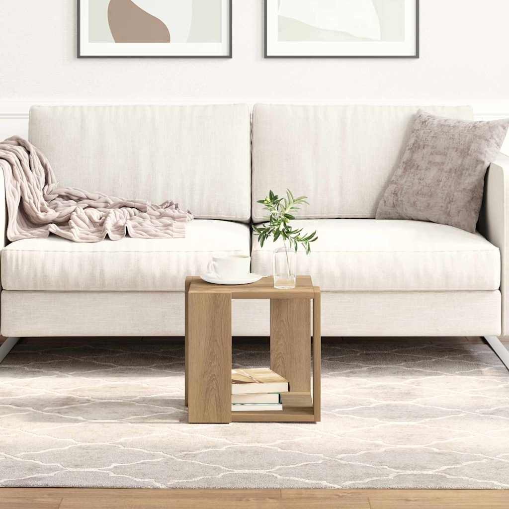 Coffee Table Artisan oak Solid oak wood 32 x 32 x 30 cm Durable - Merlin Deals