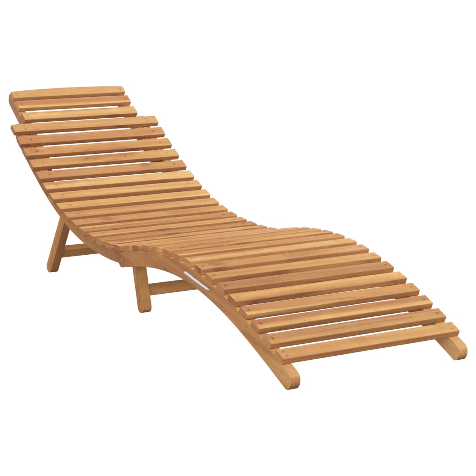 PAULOFT Sun Lounger Folding 198x55x58.5 cm Solid Teak Wood - Brown - Charlotte Dunes