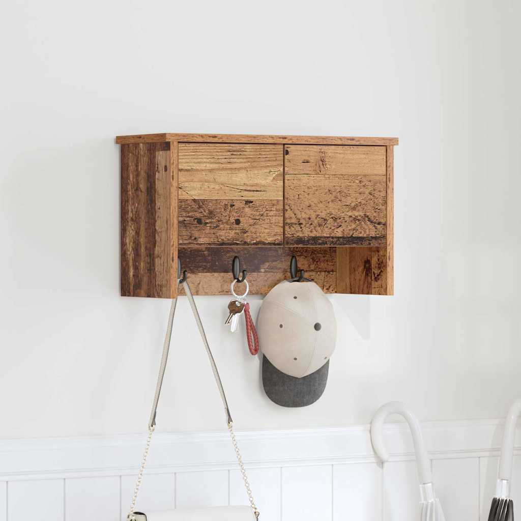 Wall-Mounted Coat Rack Old wood 50 x 20 x 30 cm Engineered wood - Merkel Designers