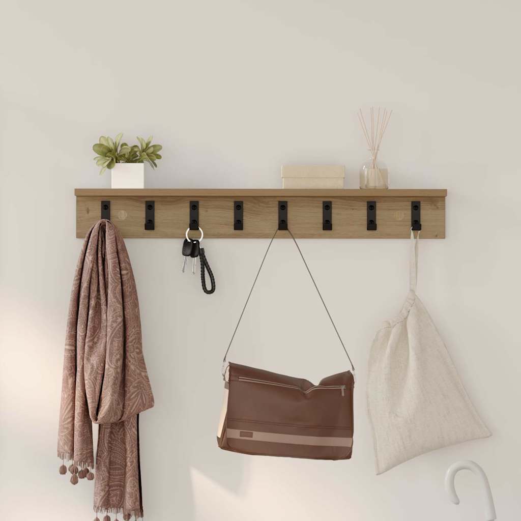 Wall-Mounted Coat Rack Artisan oak 80 x 10.5 x 10.5 cm - Sid & Sam
