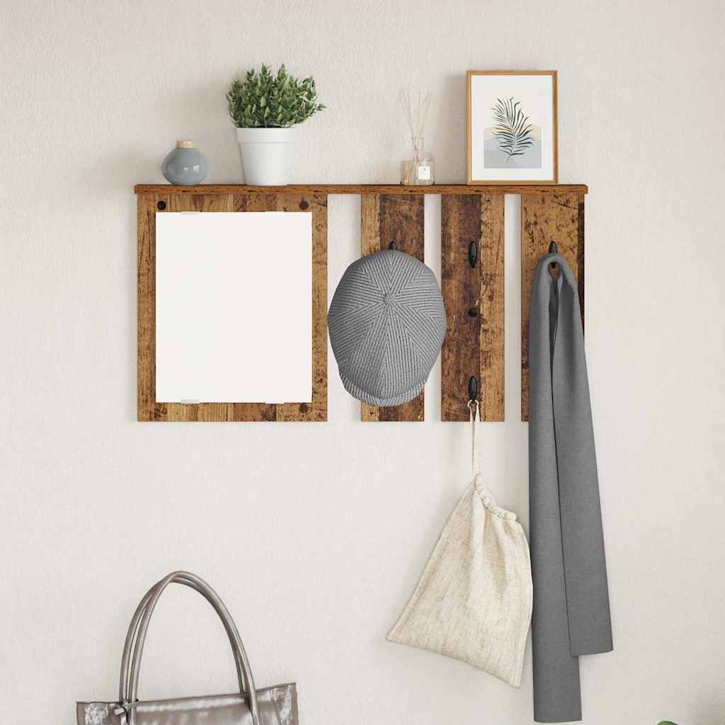 Wall-Mounted Coat Rack Old wood 85 x 10 x 45 cm Engineered wood - Design Hut