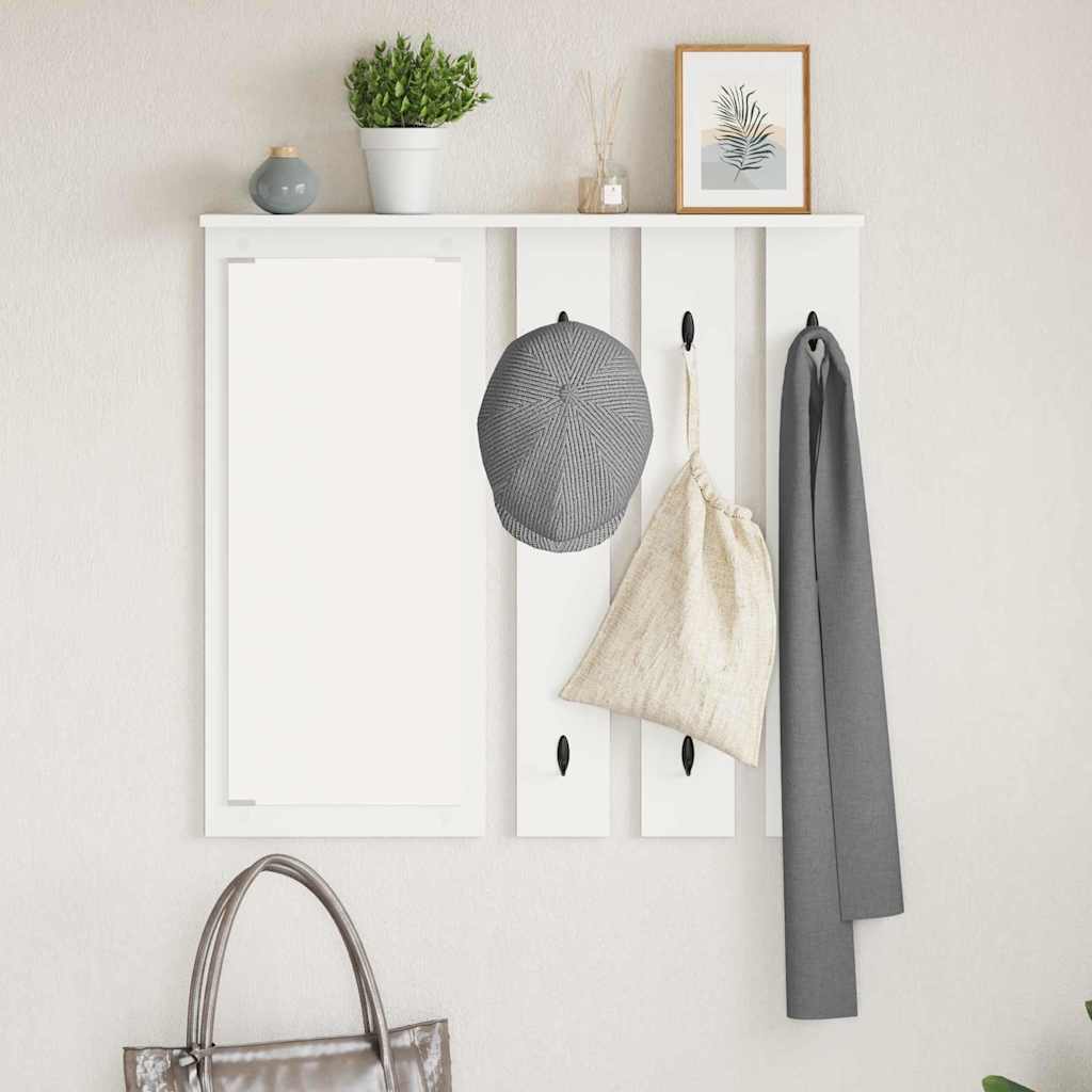 Wall-Mounted Coat Rack White 84 x 10 x 80 cm Engineered wood - Design Hut