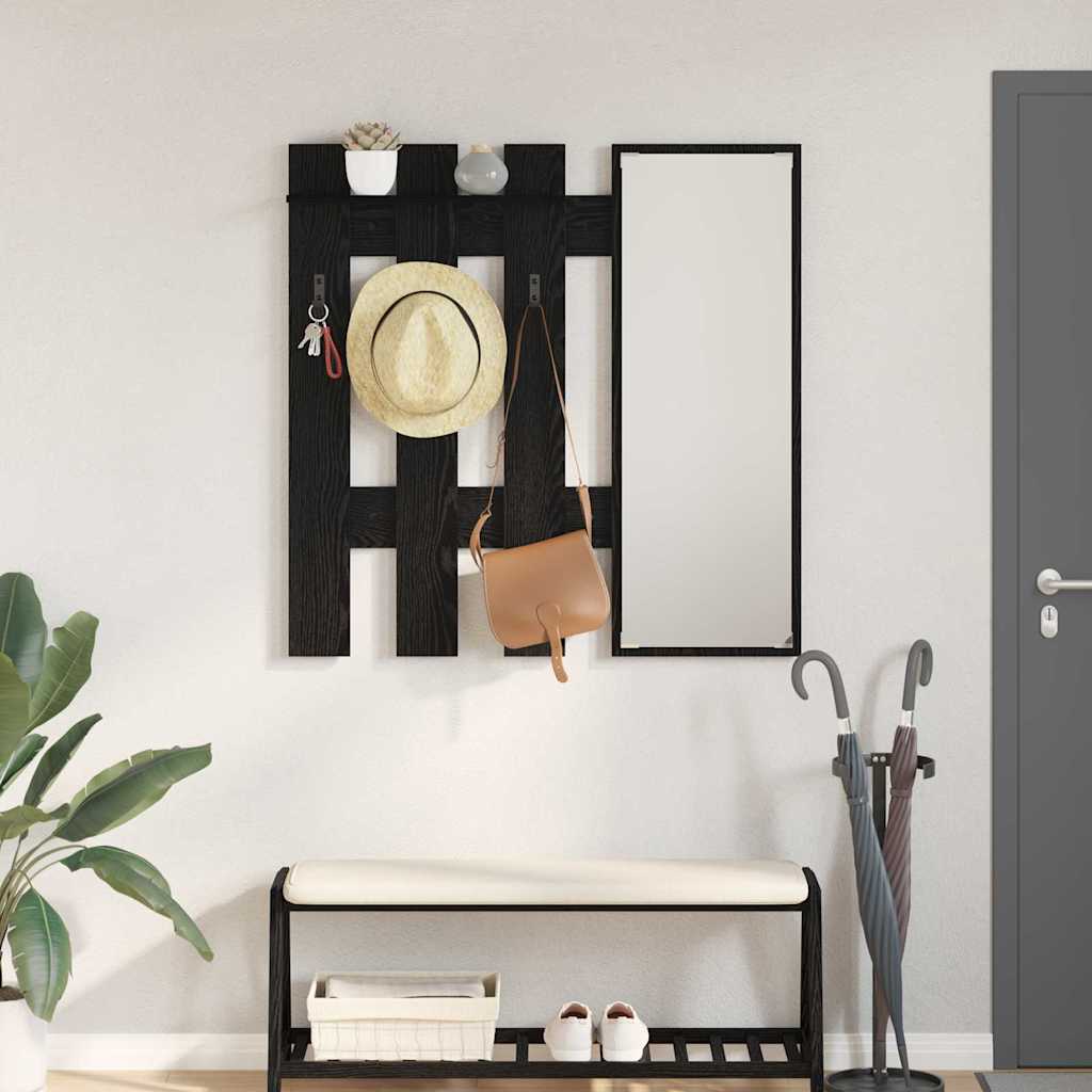 Wall-Mounted Coat Rack Wall-mounted Black oak 100 x 10 x 100 cm - Charlotte Dunes