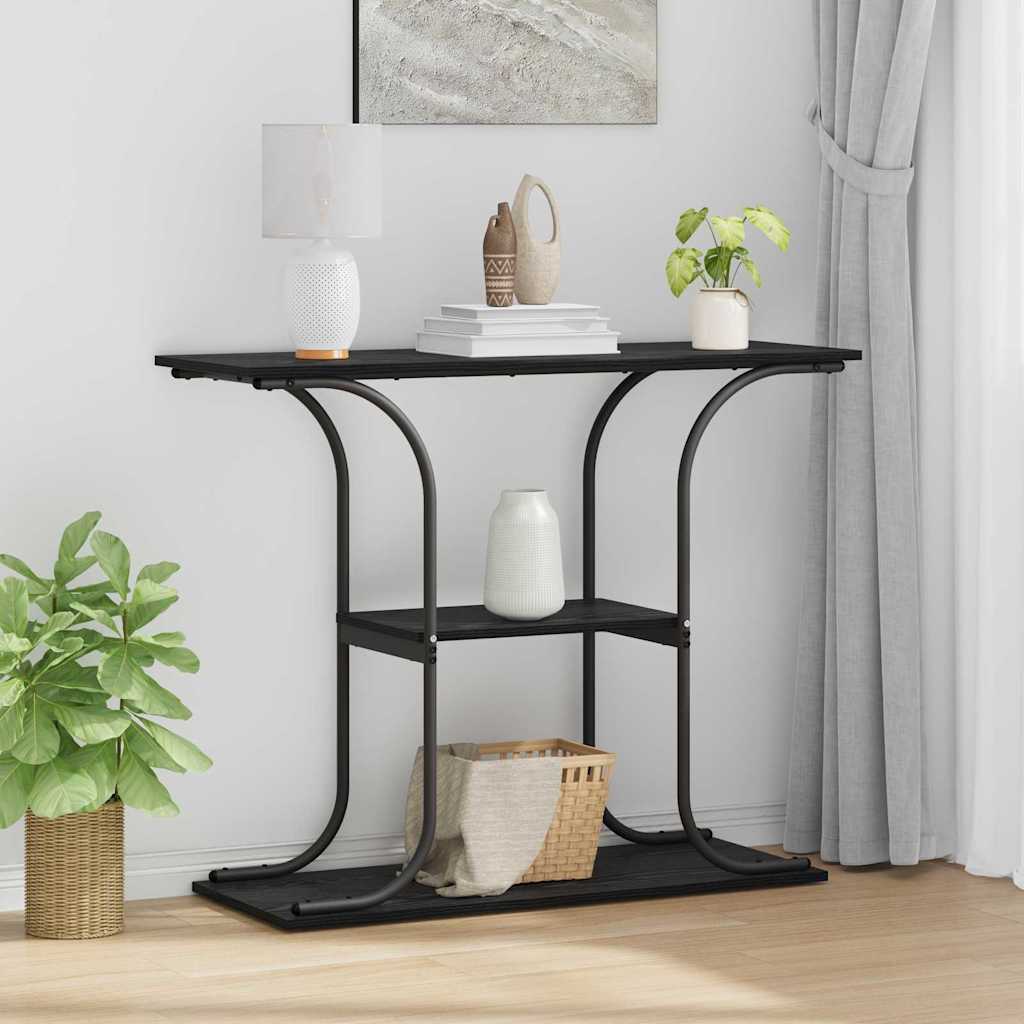 Console Table Black oak 101 x 35 x 80.5 cm Engineered wood - Direct Imports