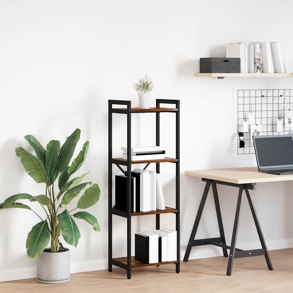 Bookcase Smoked oak 40 x 30 x 118 cm Engineered wood - All Things Good