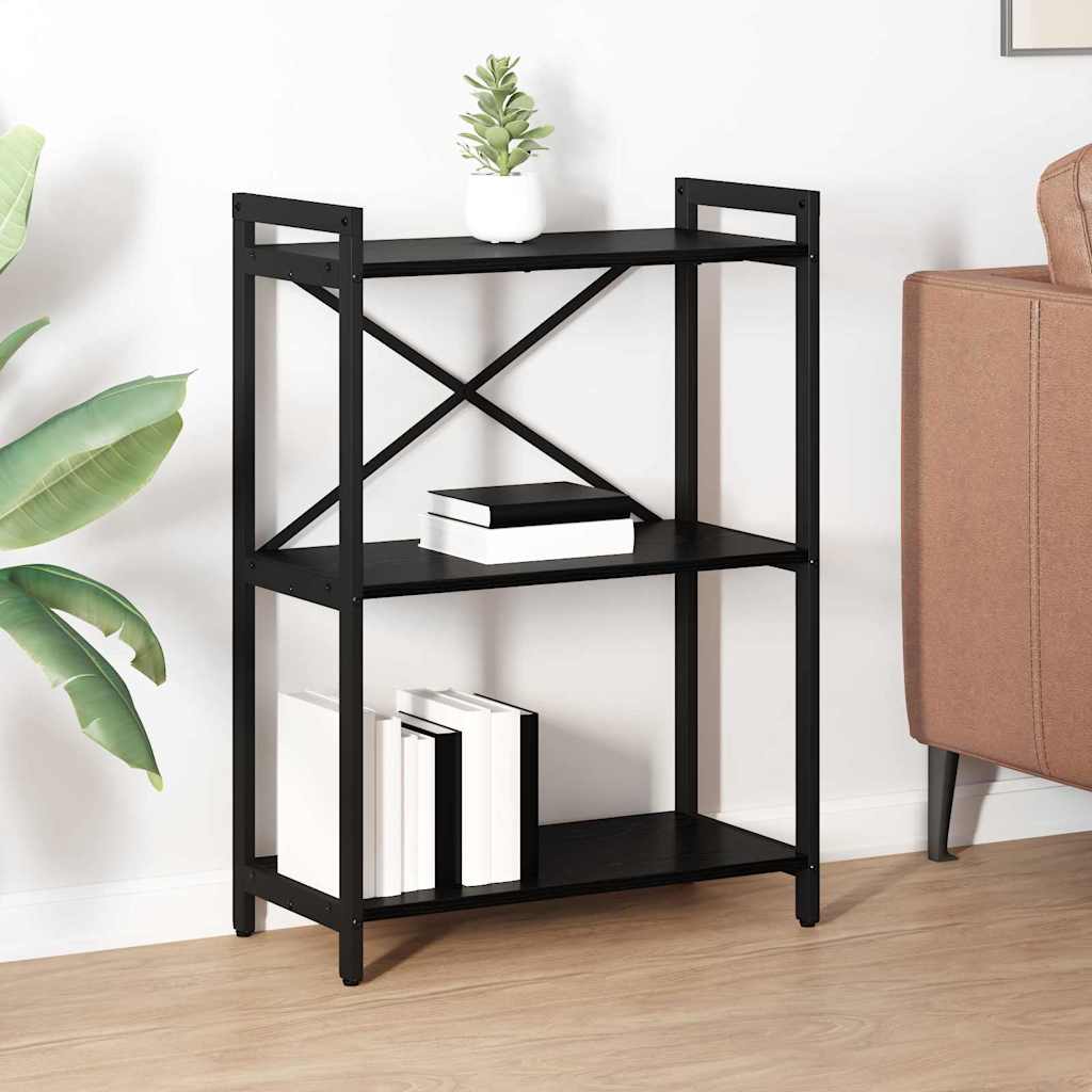 Bookcase Black oak 60 x 30 x 83 cm Engineered wood - Decor Base