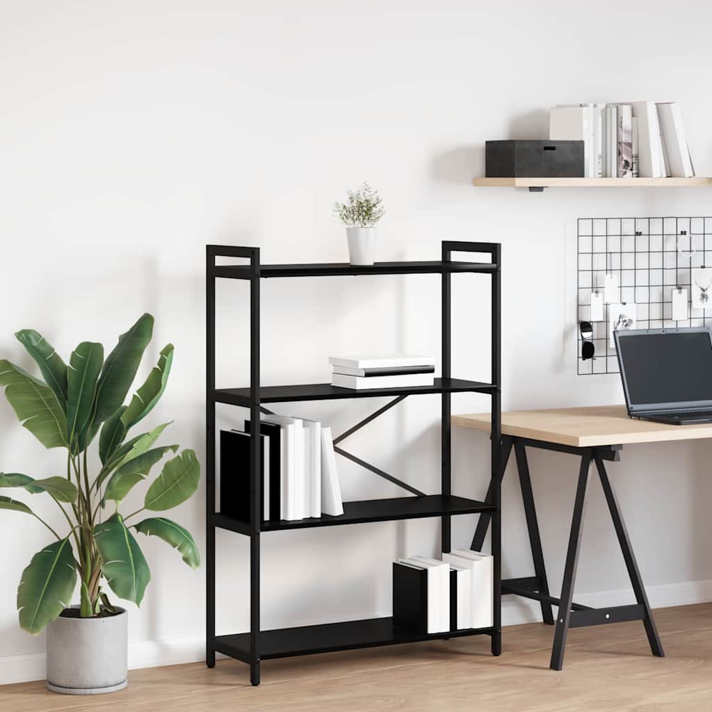 Bookcase Black oak 80 x 30 x 118 cm Engineered wood - Merkel Designers