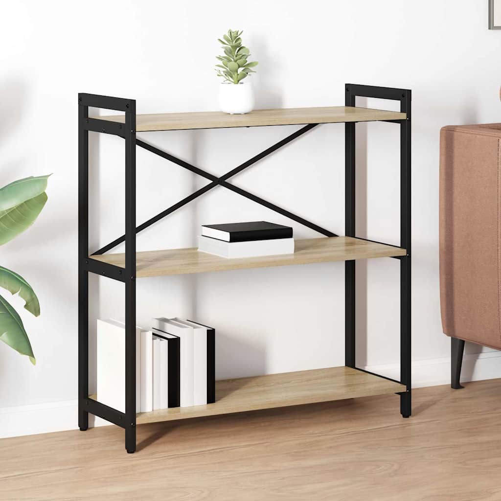 Bookcase Sonoma oak 80 x 30 x 83 cm Engineered wood - Merkel Designers