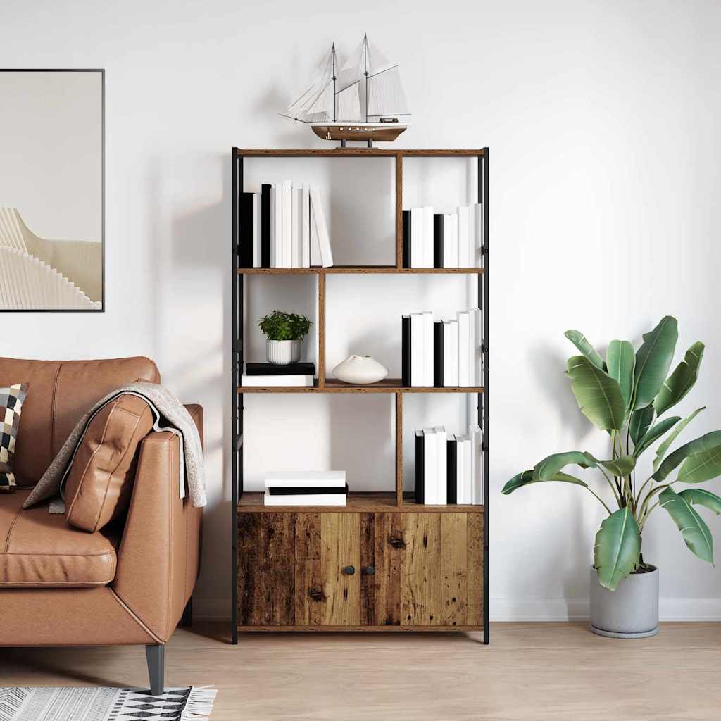 Bookshelf Old wood 80 x 30 x 155.5 cm Engineered wood - Merkel Designers