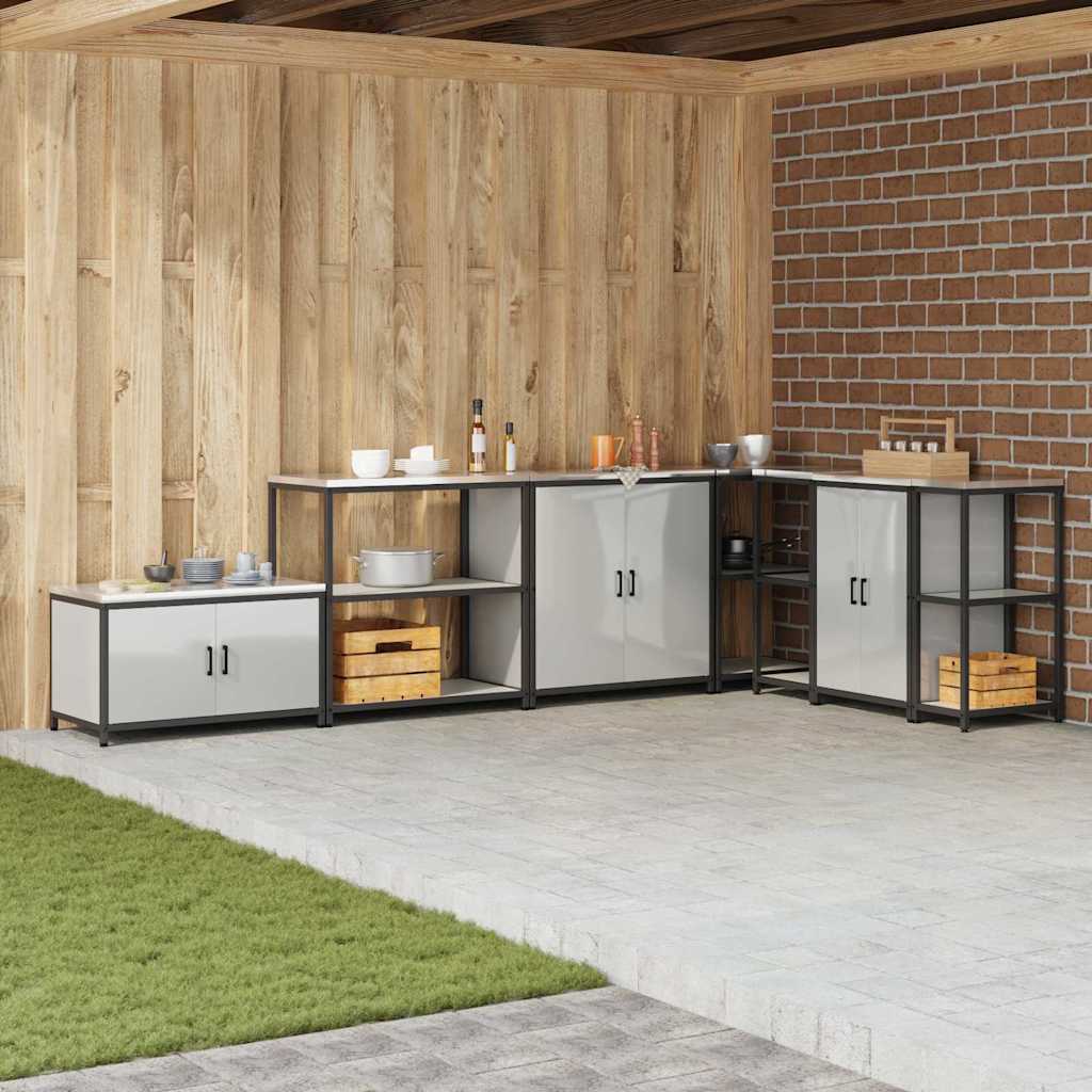 Kitchen Storage Shelf with Shelf Silver Galvanised steel - Merlin Deals