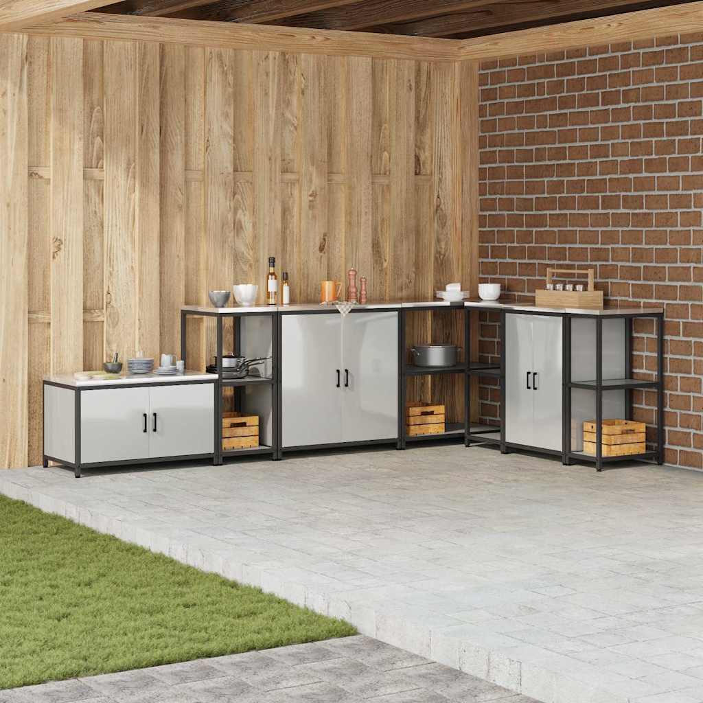 Kitchen Storage Shelf with Shelf Silver Galvanised steel - All Things Good