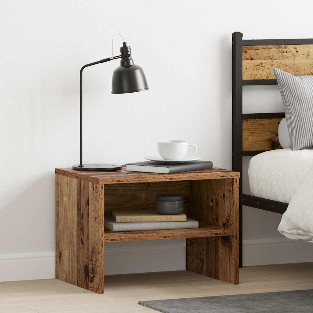 Bedside Cabinet 2 Pieces Old wood 40 x 40 x 30 cm Engineered wood - Merkel Designers