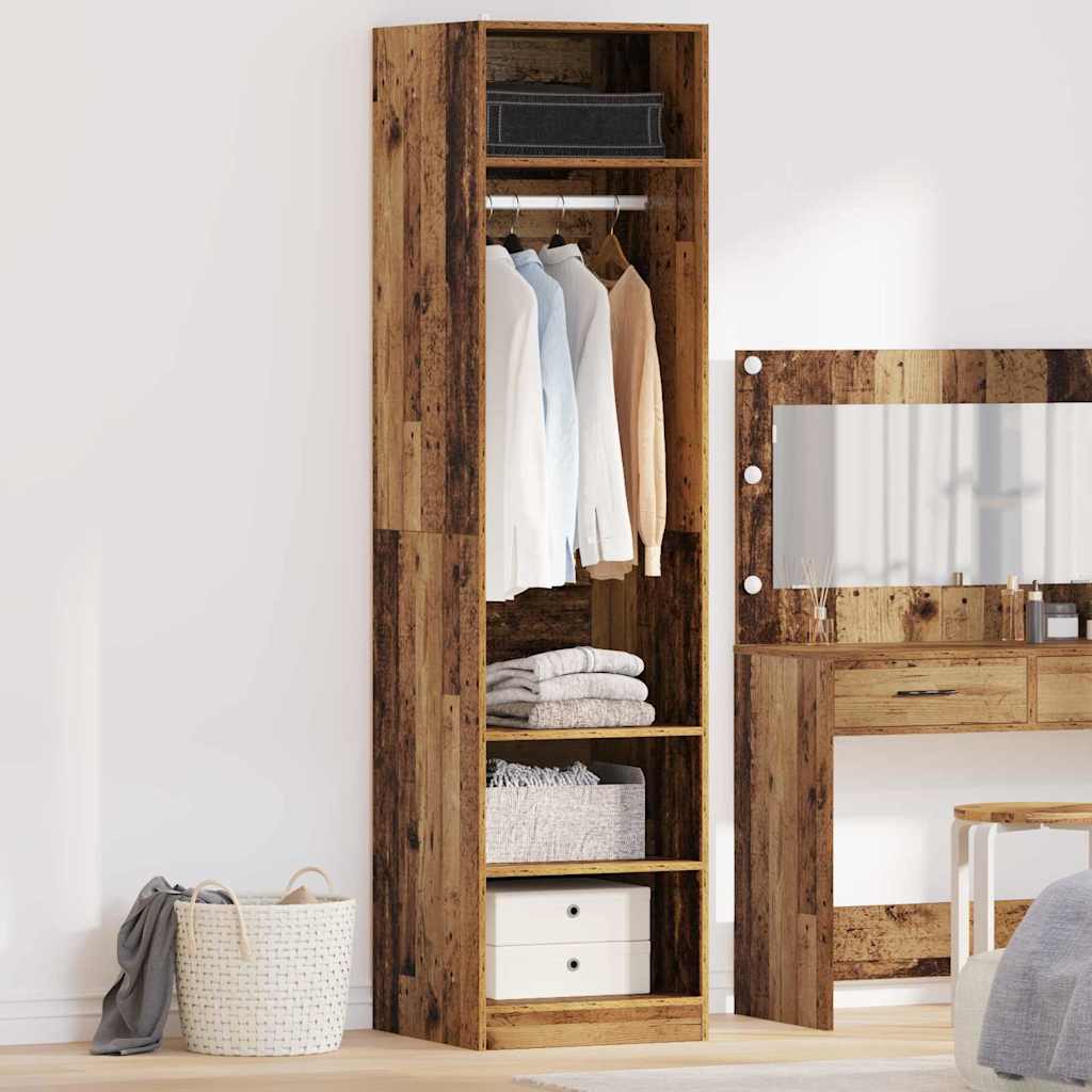 Wardrobe with Shelf with Storage Old wood Engineered wood - R and M Furniture