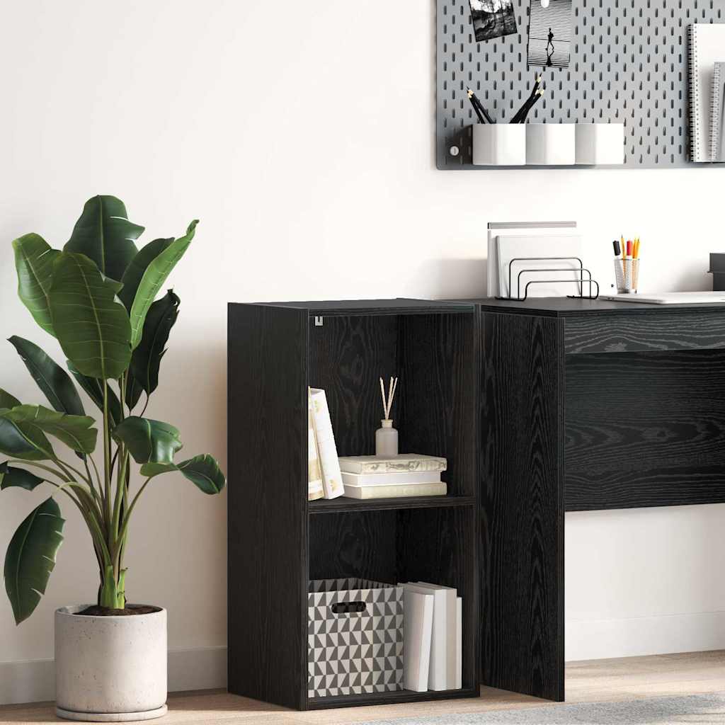 Bookcase Black oak 40 x 30 x 77 cm Engineered Wood - All Things Good