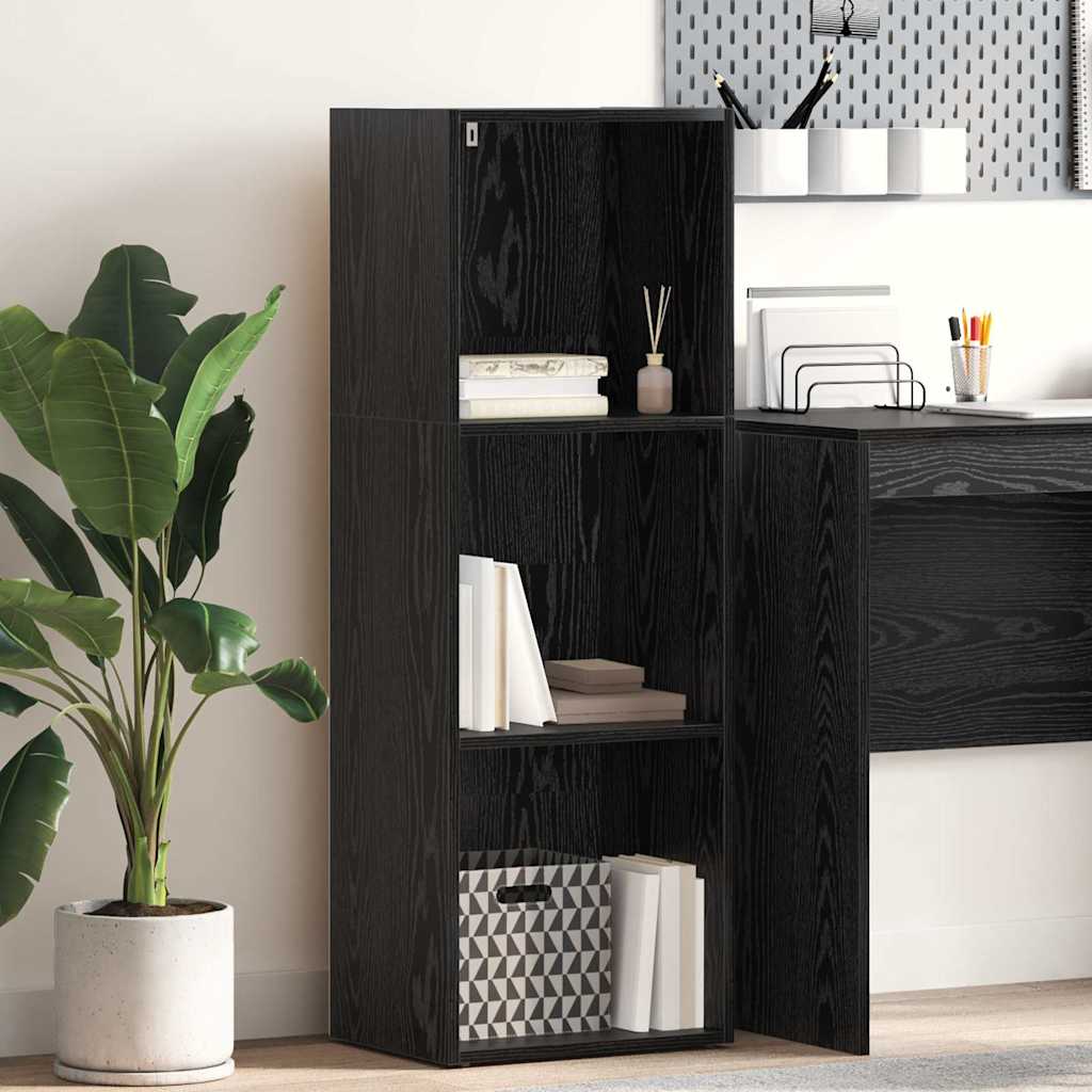Bookcase Black oak 40 x 30 x 114 cm Engineered Wood - All Things Good