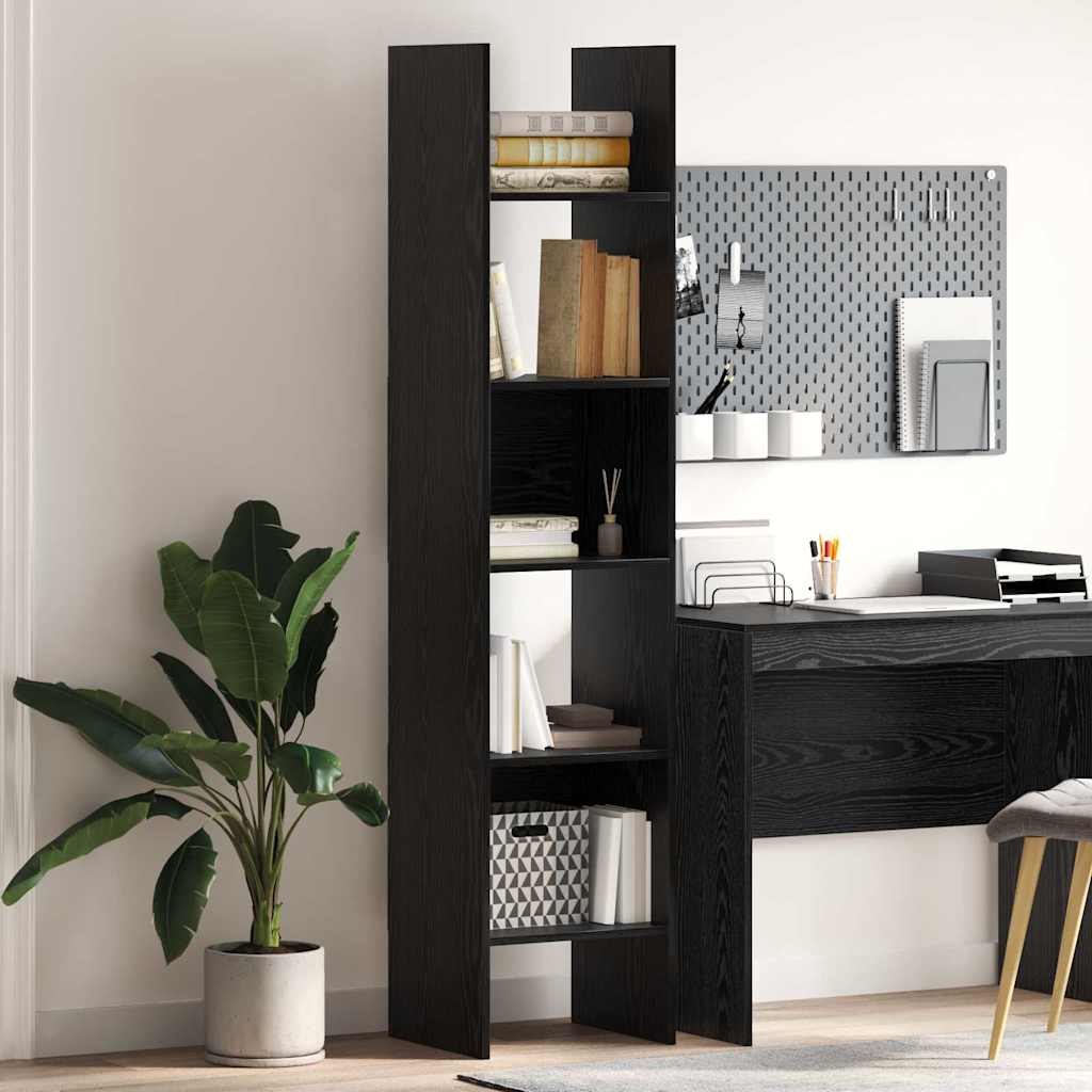 Book Cabinet Black oak 40 x 35 x 180 cm Engineered Wood - All Things Good