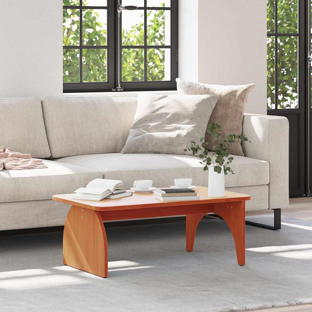 Coffee Table Wax brown 80 x 50 x 31 cm Solid pine wood - Merkel Designers