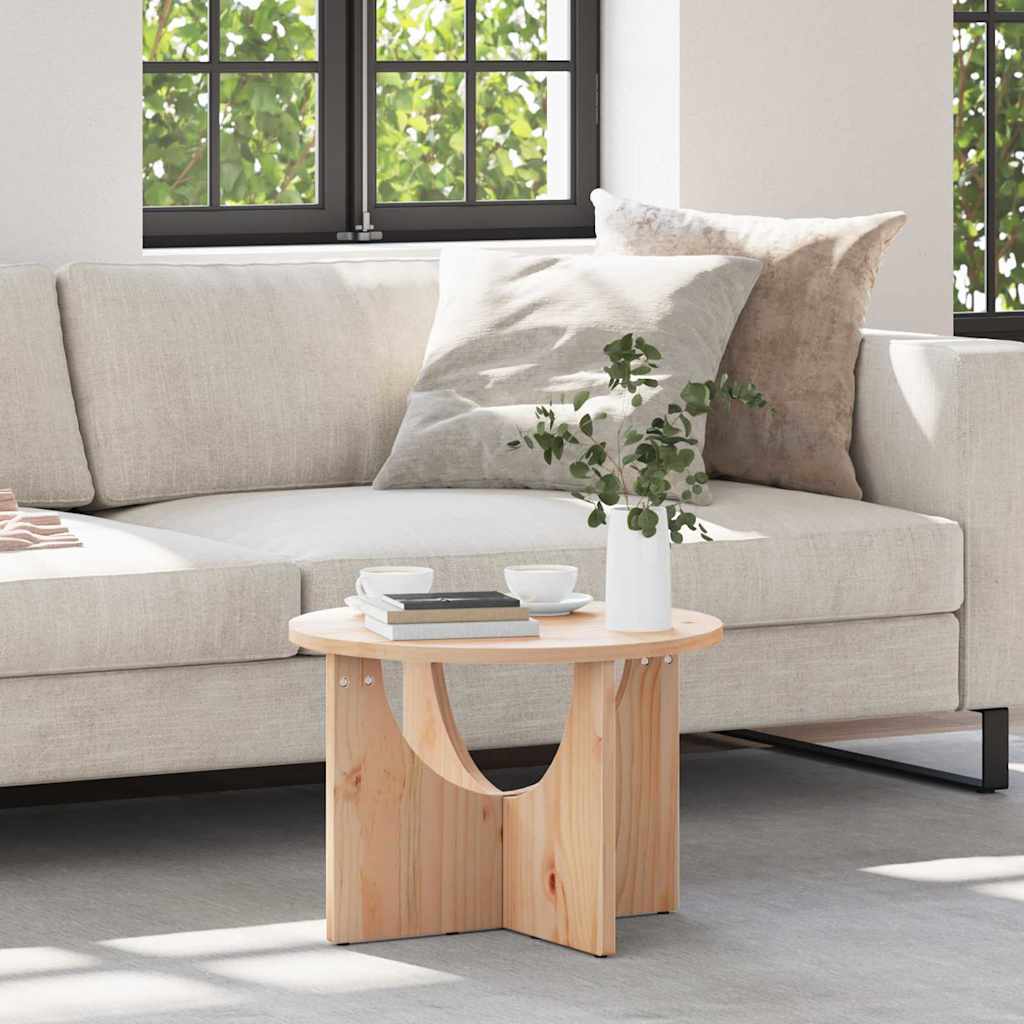 Coffee Table Natural 50 x 50 x 35 cm Solid pine wood - Casper Homes
