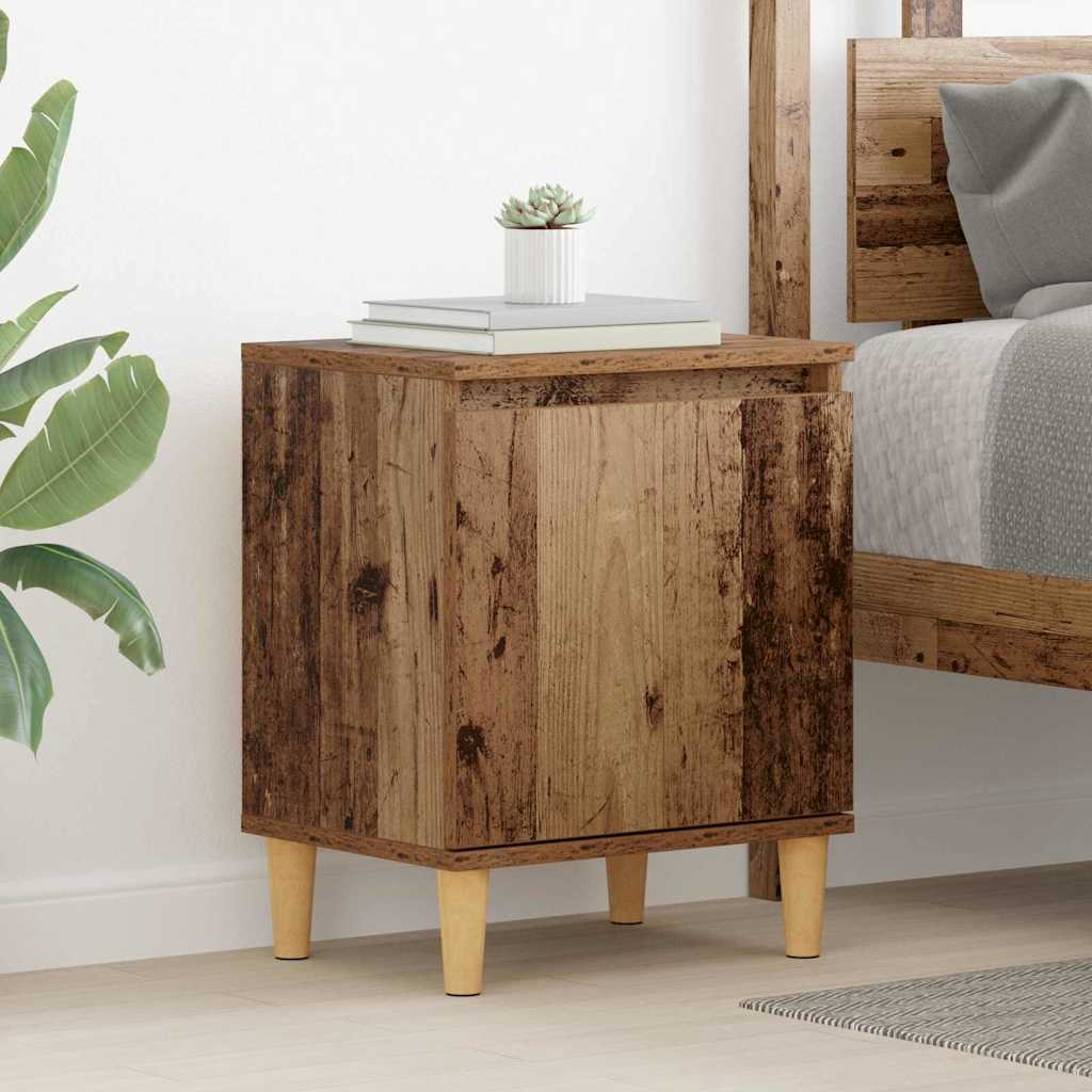Old Wood Bedside Table Old wood Solid Reclaim wood 40 x 30 x 50 cm - Decor Base