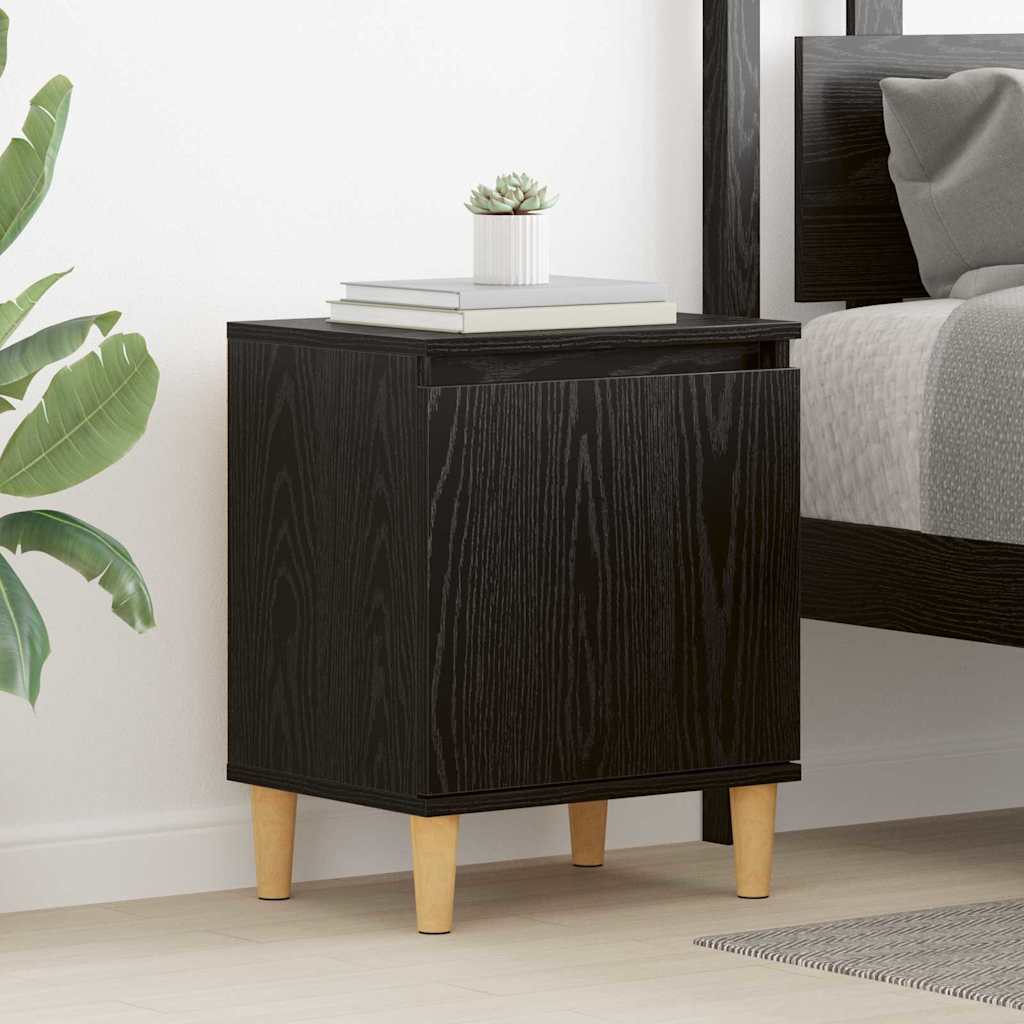 Black Oak Nightstand Black oak Engineered wood 40 x 30 x 50 cm - Unbeatable Bargains