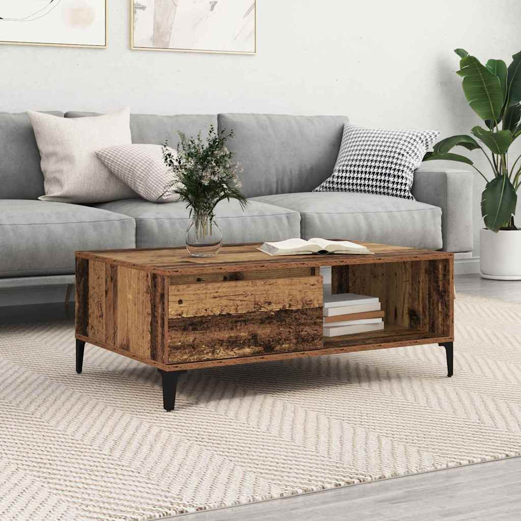 Coffee Table Old wood 90 x 60 x 35 cm Engineered wood - Merlin Deals