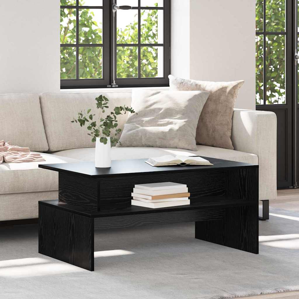 Coffee Table Black oak 90 x 55 x 42.5 cm Engineered wood - Charlotte Dunes