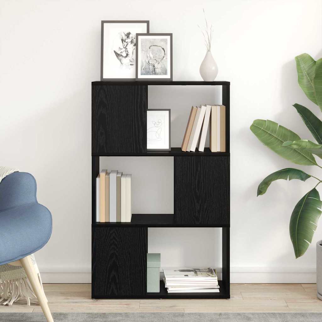 Entertainment Centre Black Oak Engineered Wood 60 x 24 x 94 cm - Decor Base