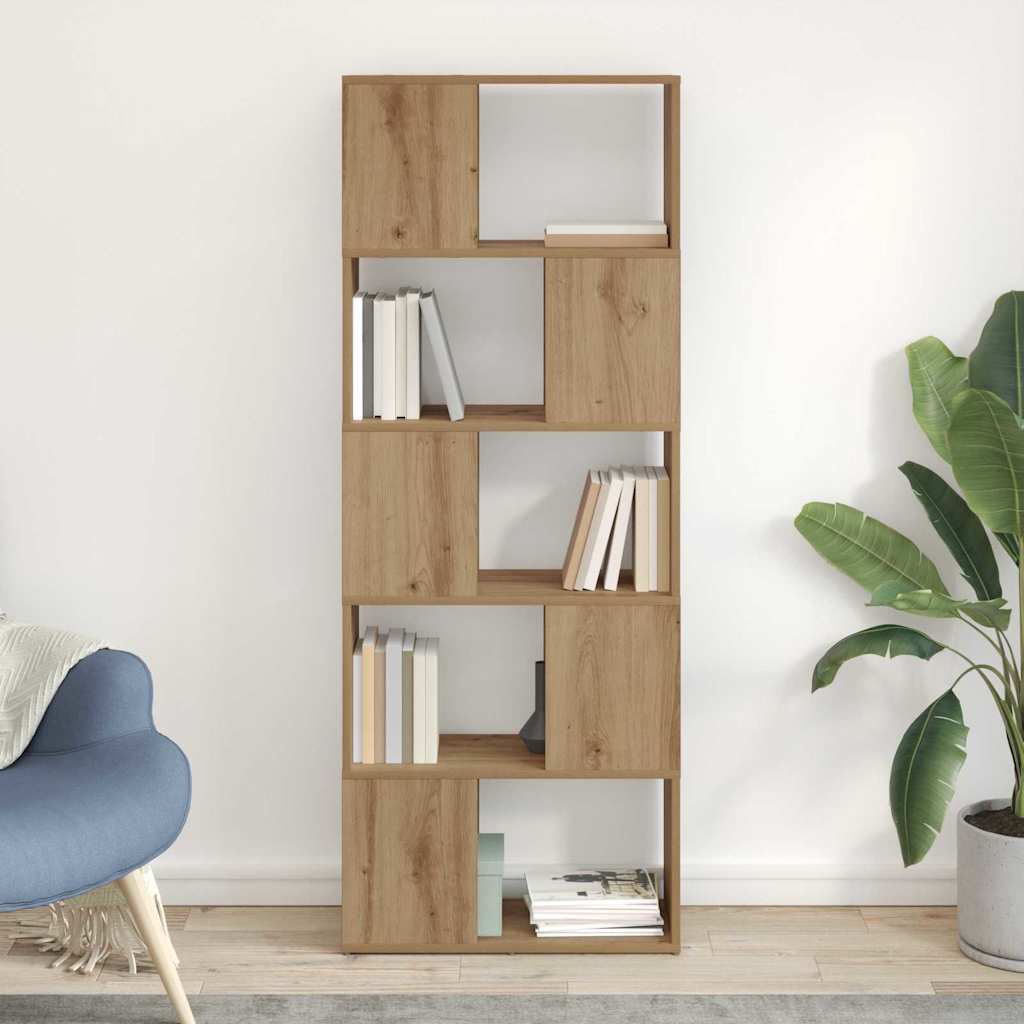 Bookshelf Artisan oak Particle board 60 x 24 x 155 cm Bookshelf - Direct Imports