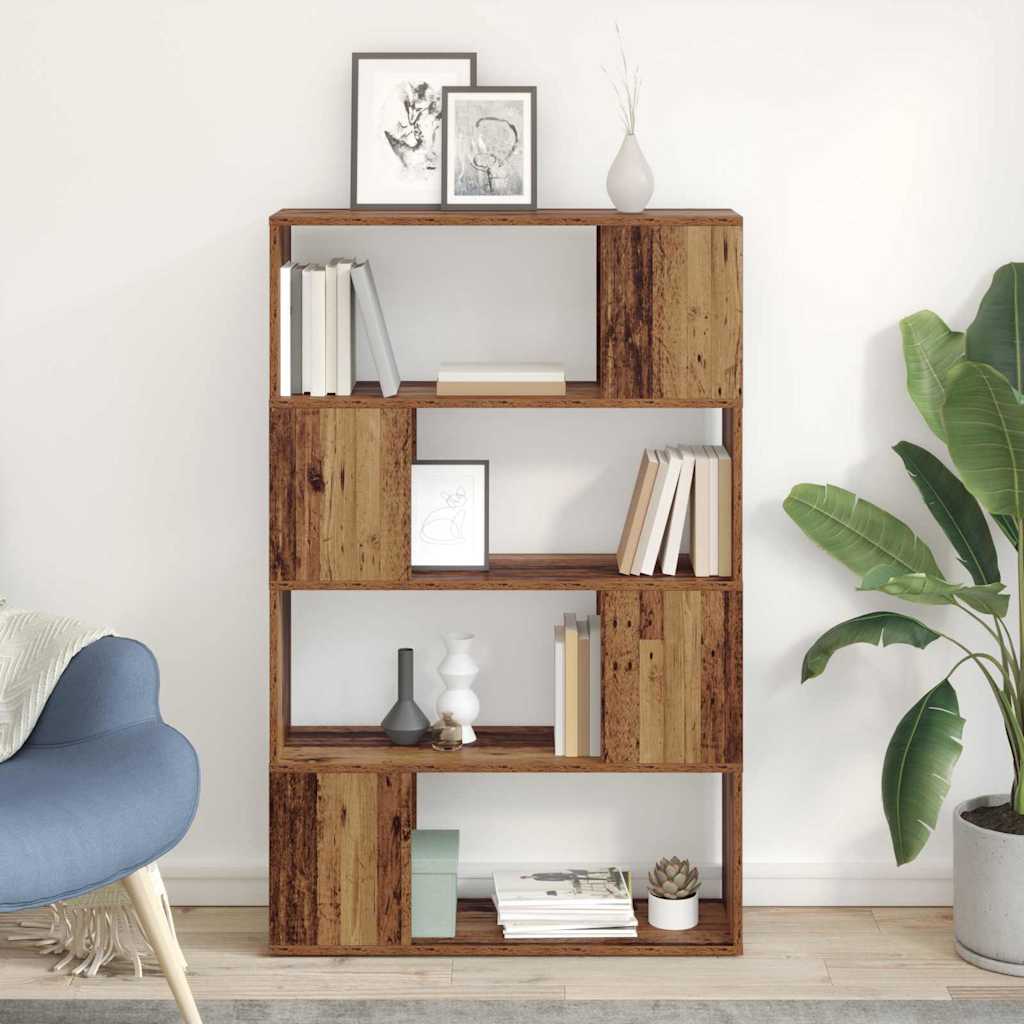 Bookshelf Old wood Engineered wood 80 x 24 x 124 cm Shelving - Merkel Designers