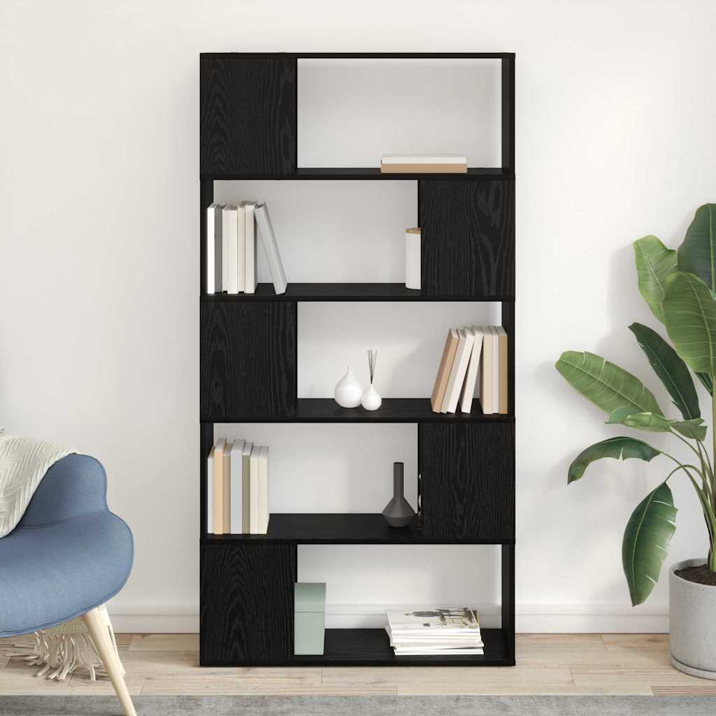 Shelf Unit Black Oak Engineered Wood Medium Shelf Unit - The Home Maker