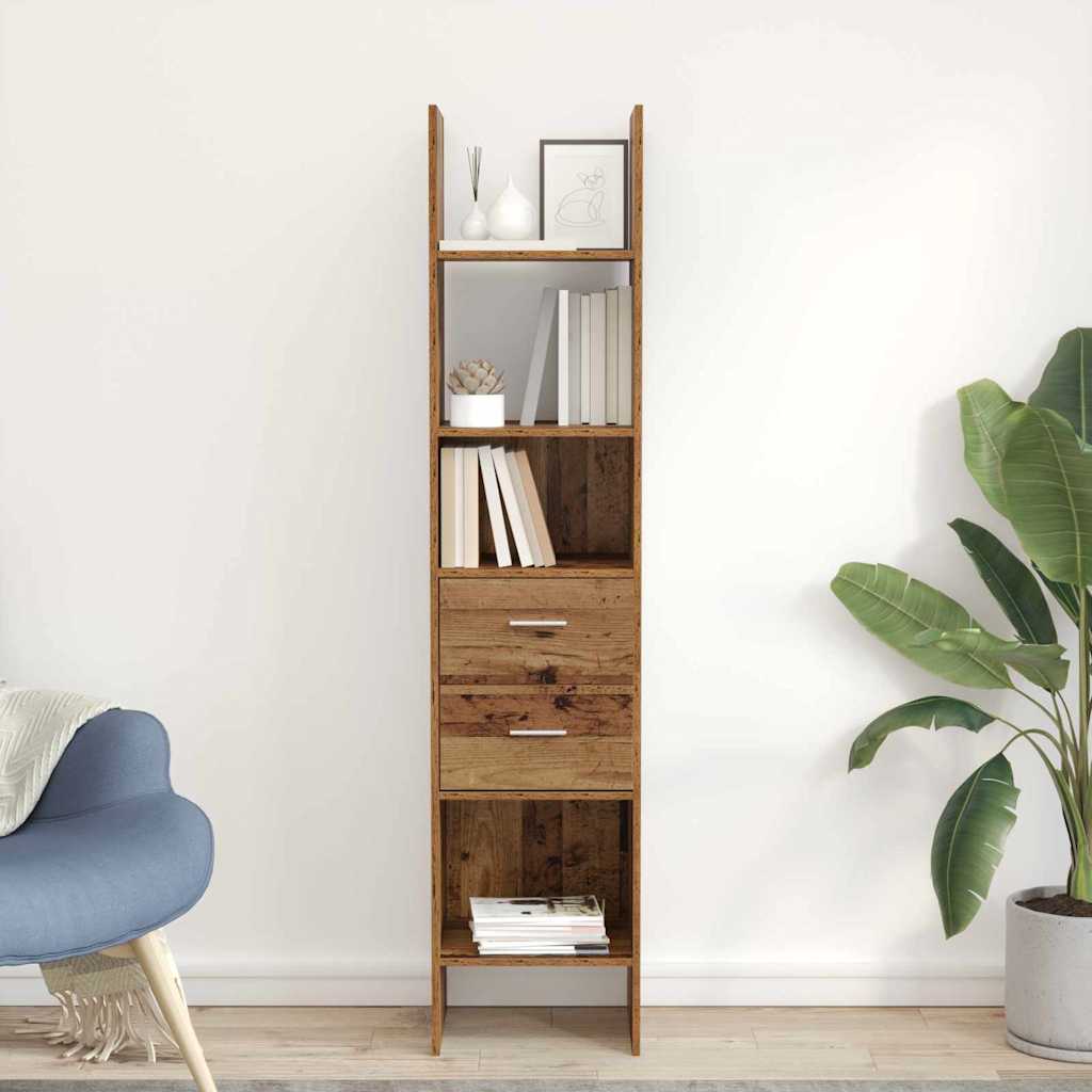 Book Cabinet Old wood 40 x 35 x 180 cm Engineered wood - All Things Good