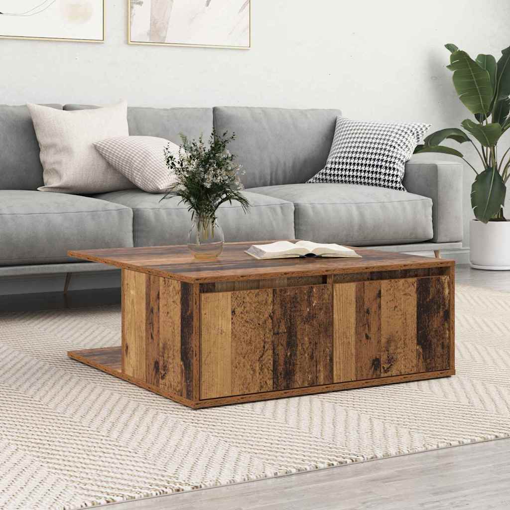 Coffee Table Old wood 80 x 80 x 31 cm Engineered wood - Merkel Designers