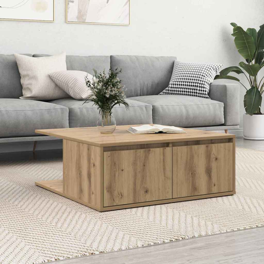 Coffee Table Artisan oak 80 x 80 x 31 cm Engineered wood - Merkel Designers