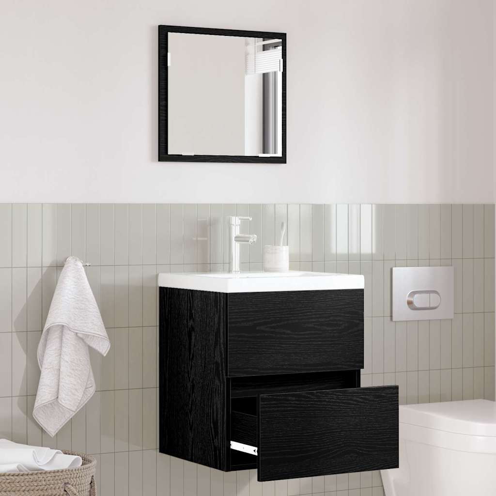 Bathroom Storage Cabinet - Black Oak Engineered Wood Standard - Discount Dealers