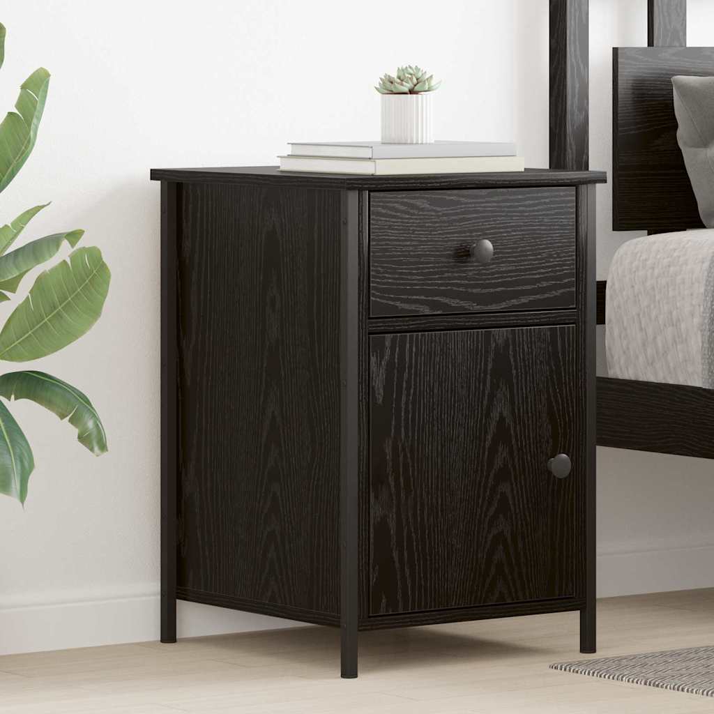 Bedside Cabinets 2 pcs Black Oak 40x42x60 cm Engineered Wood - Charlotte Dunes