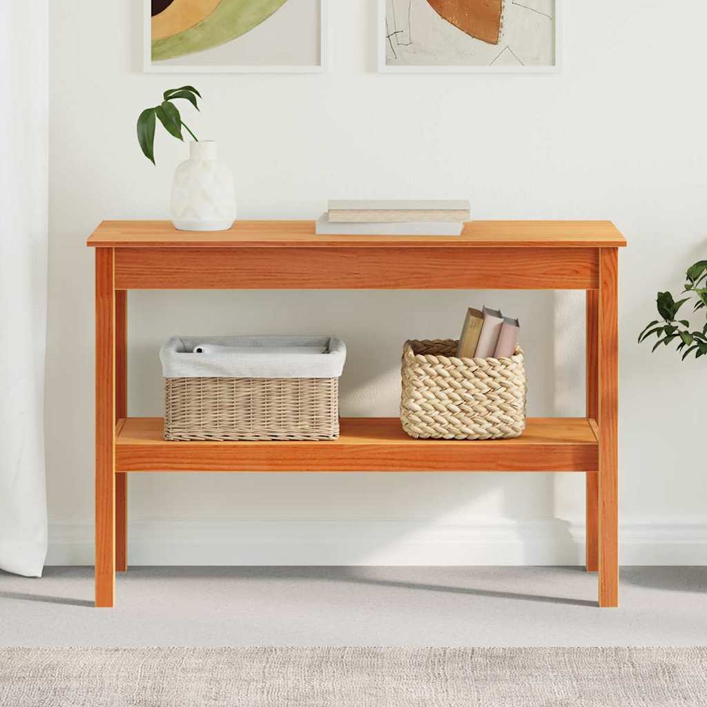 Console Table Wax brown 110 x 40 x 75 cm Solid pine wood - Design Hut