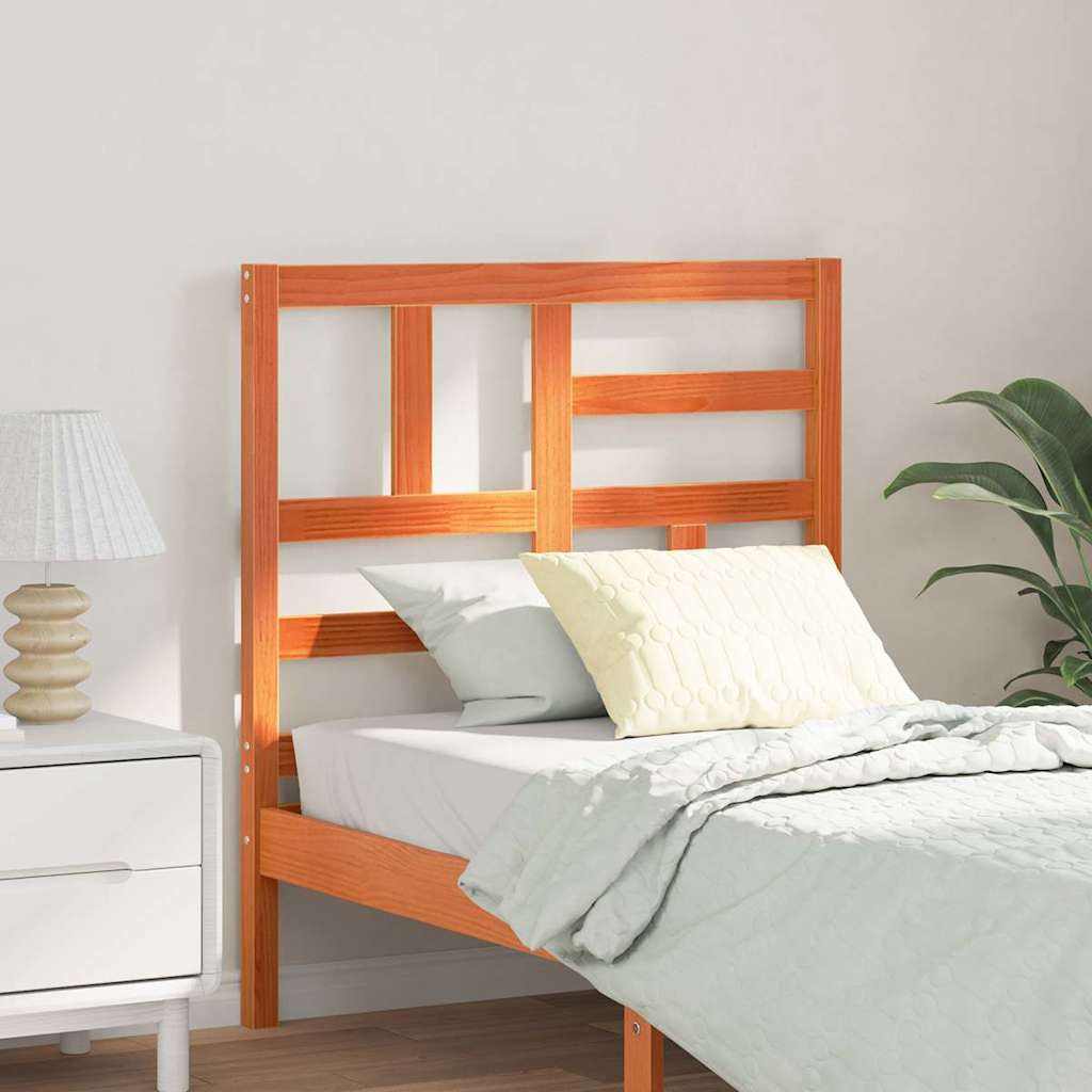 Bed Headboard Wax brown 80.5 x 4 x 104 cm Solid pine wood - Brittle & Co